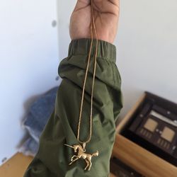 14k Gold Chain With Unicorn Charm Mint