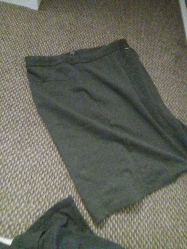 Dark Grey Pencil Skirt
