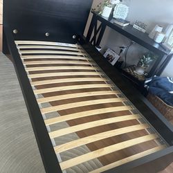Twin Black/Brown Bed Frame Malm (IKEA)