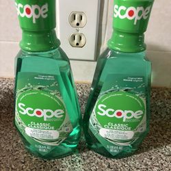 2 bottle Crest Scope Mouthwash 33.8 Oz , 6 Dollars 