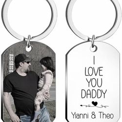 Family Children Love Handmade Stainless Steel Keychain