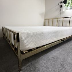 CB2 Queen bedframe + Mattress