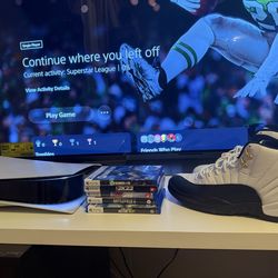 Ps5 with 5 games and Taxi 12’s and bugs bunny 8’s for trade
