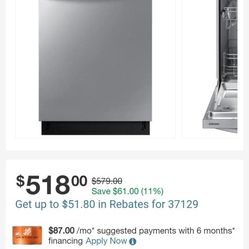 Brand New Samsung Dishwasher 