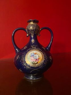 Nippon hand painted vase