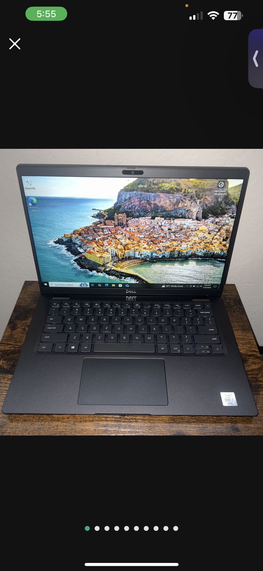 Dell Latitude 7410 14” i7-10610U, CPU @ 1.80GHz, 256GB SSD, 16GB RAM, Black Carbon Fiber