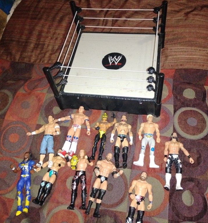 WWE Wrestlers Action Figures With Ring