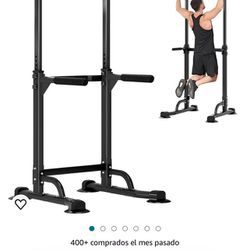 DlandHome Power Tower Pull Up Bar for Home Gym Workout Equipment Strength Training Fitness
