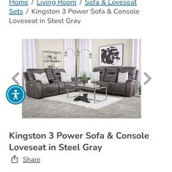 Used KINGstong Power 3 Sofa And Consale