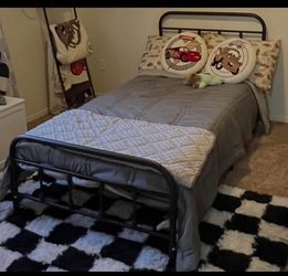 Twin mattress and bed frame