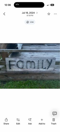 Rustic Wooden Family Sign