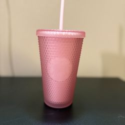 Starbucks Pink Studded Tumbler Cold Cup 16 oz