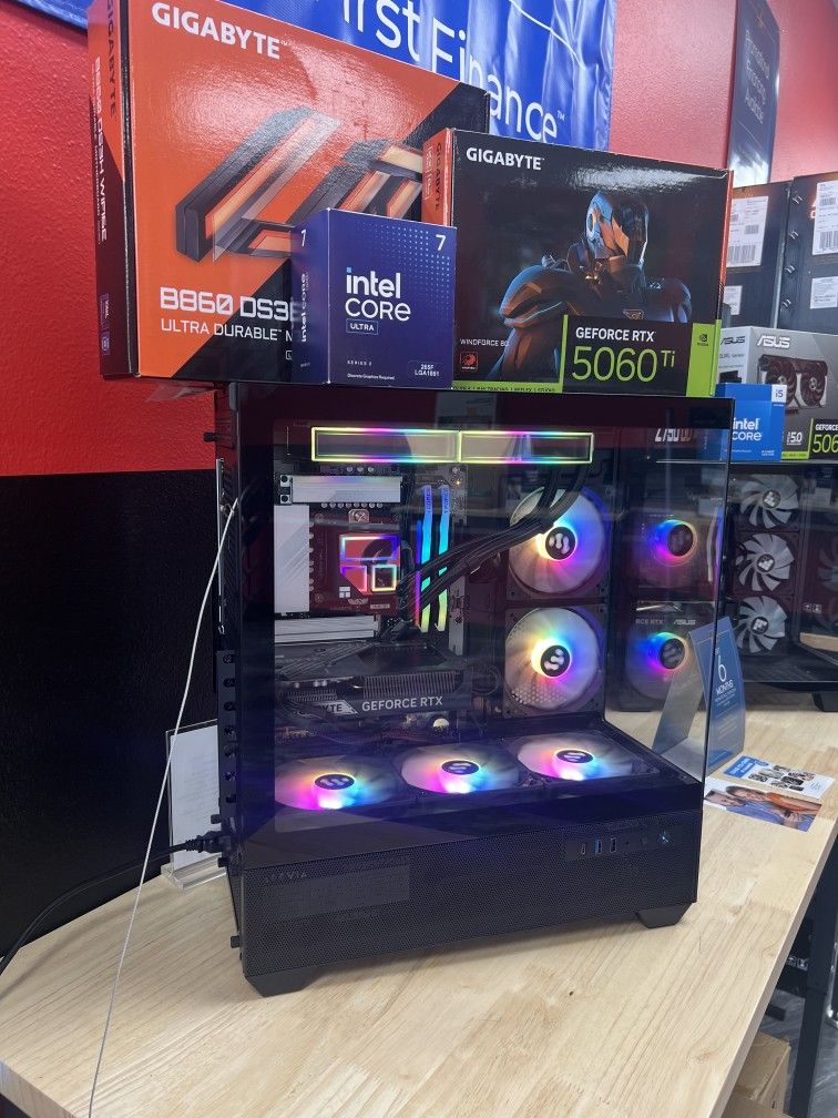 Custom RTX 5060Ti Gaming PC. Only $50 Down With No Credit Financing!