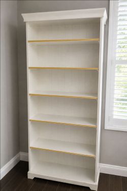 IKEA HEMNES Tall Solid Wood Bookcase – White