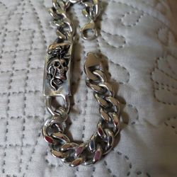 Stainless Steel Men's Bracelet 17mm Sz9" 