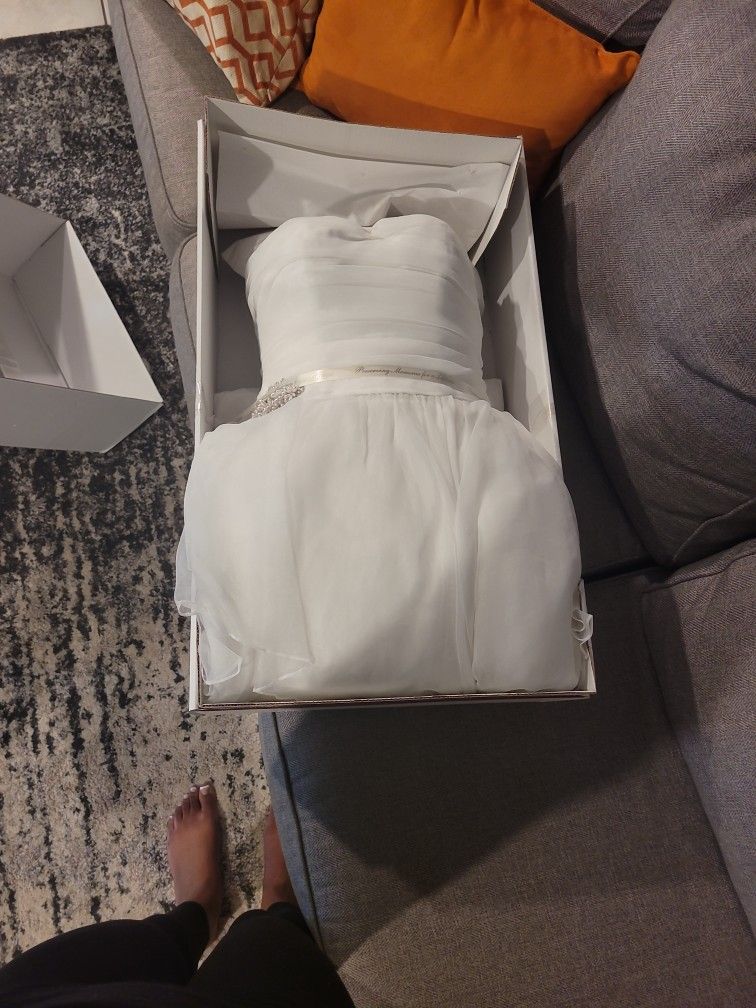 David's Bridal Wedding Dress W/ Skirt