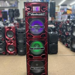 ‼️Christmas Party Special💥 Bluetooth Rechargeable Speaker with 3X10inch Woofers & Wireless Microphone💥