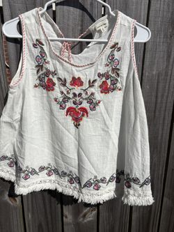 Max Studio embroidered boho ta