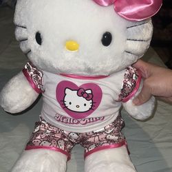 Vintage Fluffy Hello Kitty Build A Bear