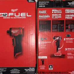 Milwaukee M12 Fuel 1/4” Right Angle Die Grinder Gen-2. Tool Only. Model #3485-20
