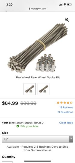 18 in rim spokes