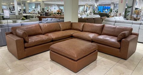 Leather sectionals, matching ottoman, no credit needed , same day delivery 🚚