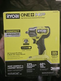 Ryobi 18V ONE+ HP Brushless Compact 3/8" Impact Wrench 4-Mode PSBIW02B BRAND NEW!