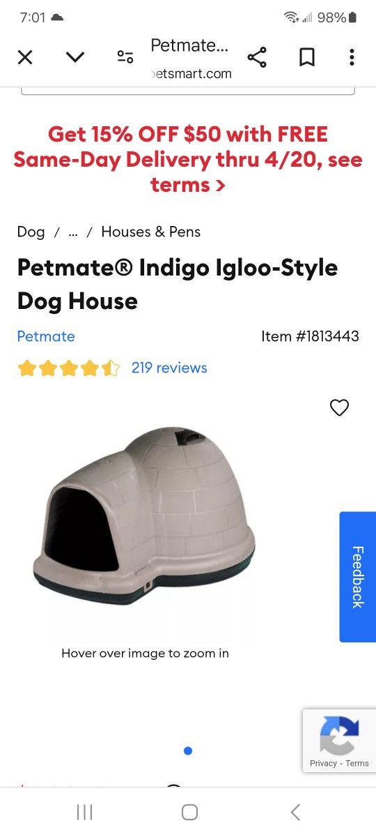 XL Igloo Dog House