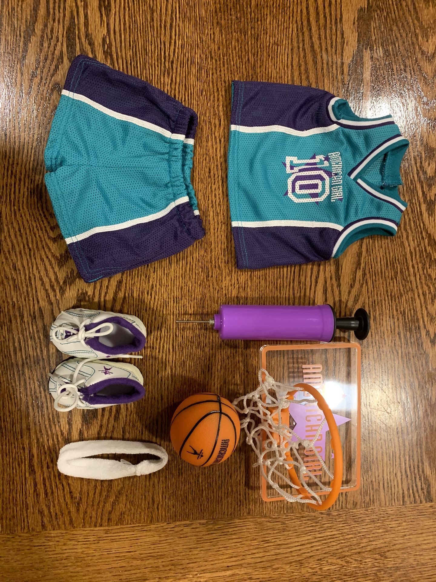 American girl, doll basketball outfit