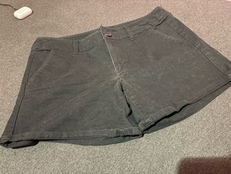 Dark Green Casual Shorts