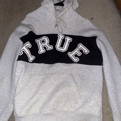 True religion hoodie large gray 