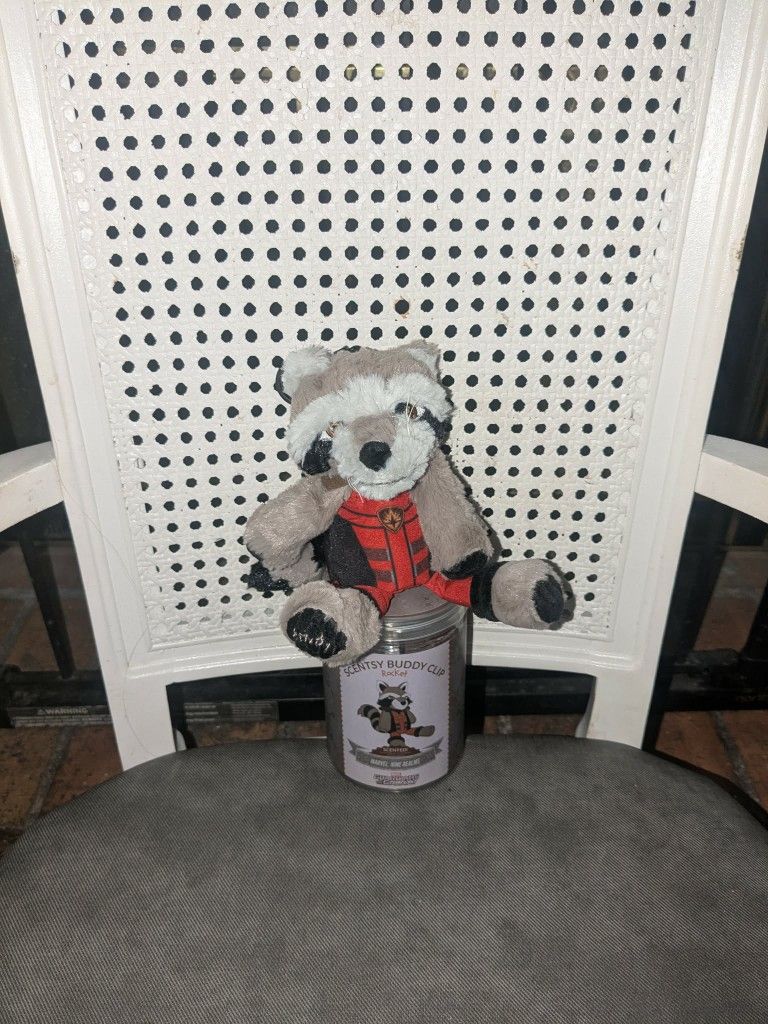 Rocket The Racoon Scentsy Buddy Clip