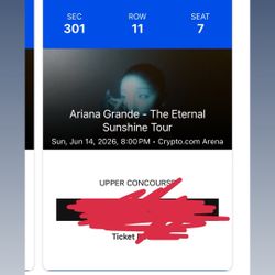Ariana Grande Eternal Sunshine Tour  June 14th Sunday Crypto Arena 