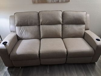 Tan couch with working usb