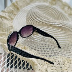  KATE SPADE | Tate/s Rhinestone Black Purple Lens Sunglasses MSRP$169