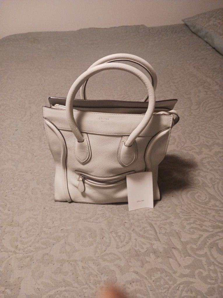 Genuine Leather White Celine Bag Never Been Used Value It $5,000 Offer Me An Offer