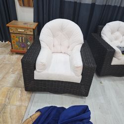 Two Wicker Chairs For Sale