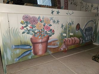 Hand Made/Painted Real Wood Storage Bench