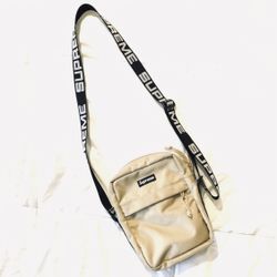 100% Authentic Supreme SS18 Tan Shoulder Bag Box Logo Codura Fabric Spell Out