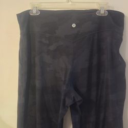 Lululemon Pants Leggings XL Pockets Camo Bpack Grey 