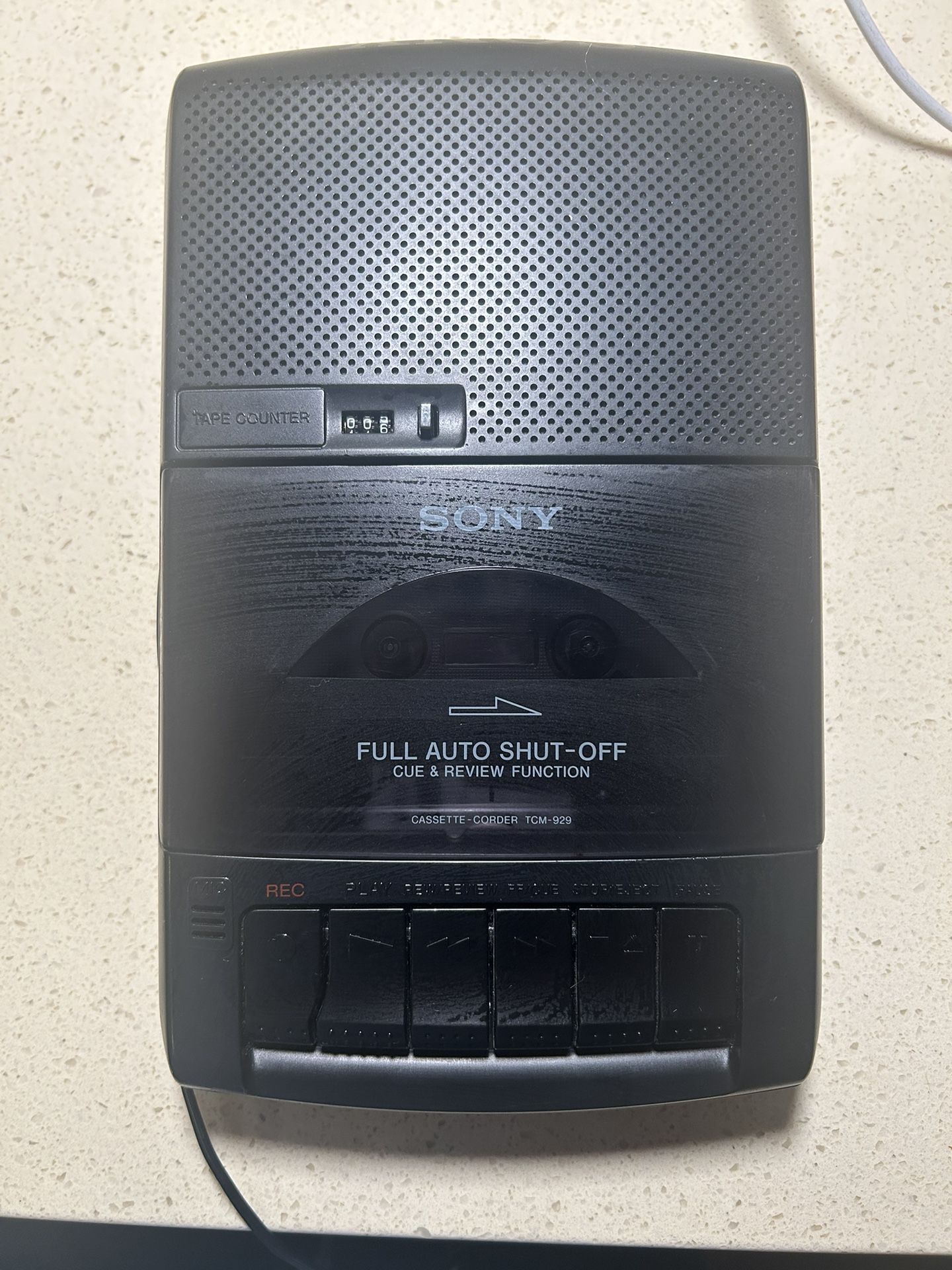 Vintages Sony TCM-929 Portable Cassette Recorder Tape Player