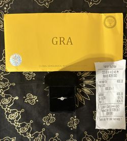 GRA certified Moissanite Ring 0.5ct