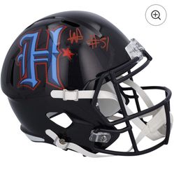 Will Anderson Jr. Houston Texans Autographed Fanatics Authentic Riddell Helmet + Display Case