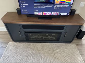 Ashleys Luxury Landocken 83" TV Stand with Electric Fireplace