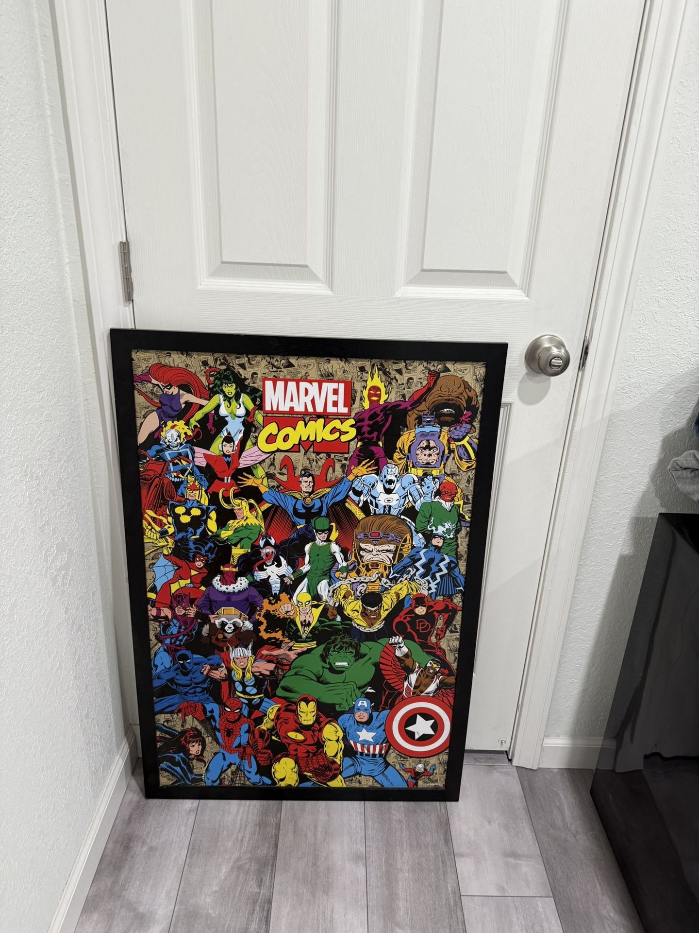 Framed Marvel Poster