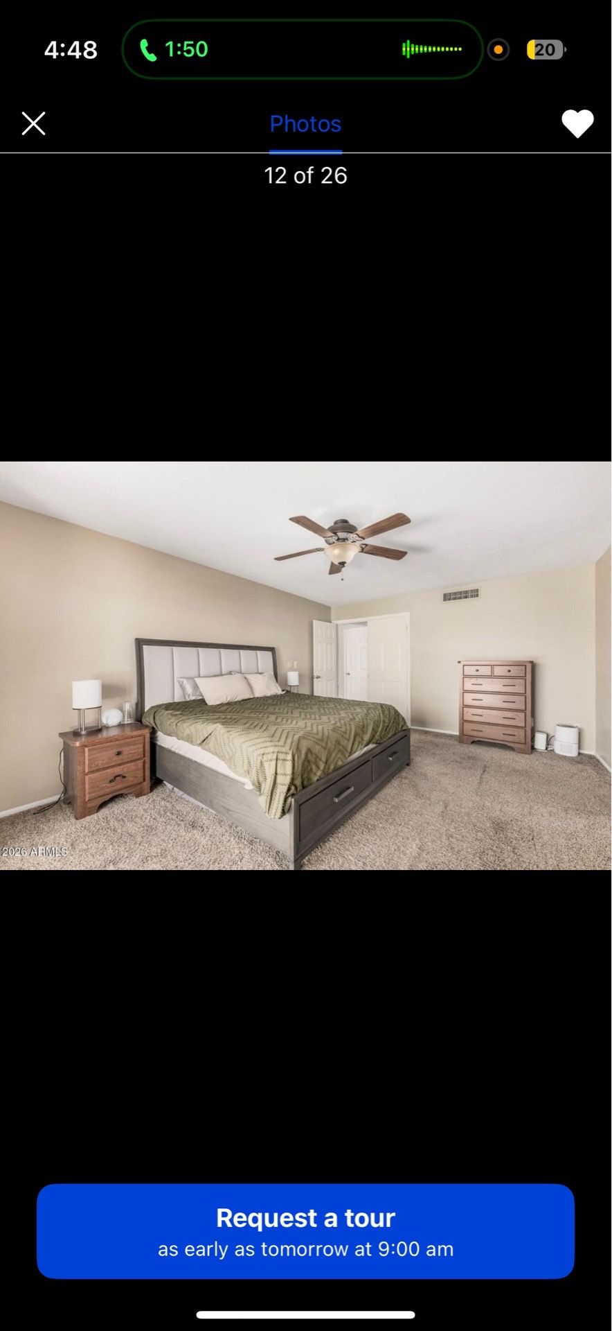 KING bed frame with storage drawers and cushioned headboard