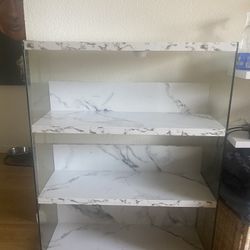 White Marble Pattern Bookshelf