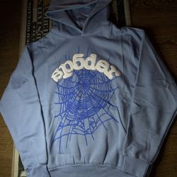 light blue spider hoodie 