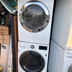 LG stackable steam washer and steam gas dryer