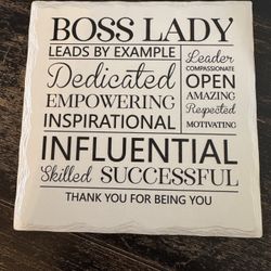 Boss Lady Gifts for Women Office Desk Decorations Plaque Sign